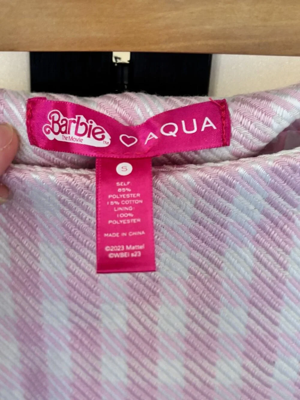 AQUA Gingham Blazer & Skirt Matching Set Size Small